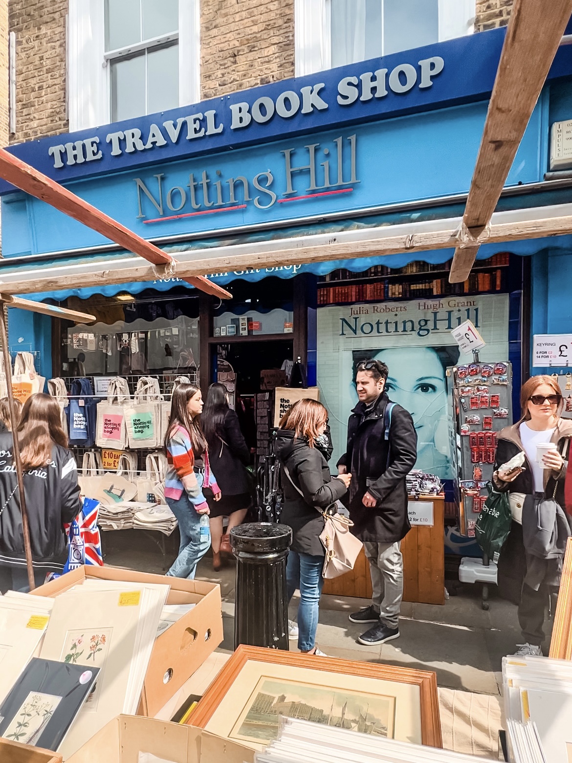 travel book store from the Notting Hill movie- filming locations in London