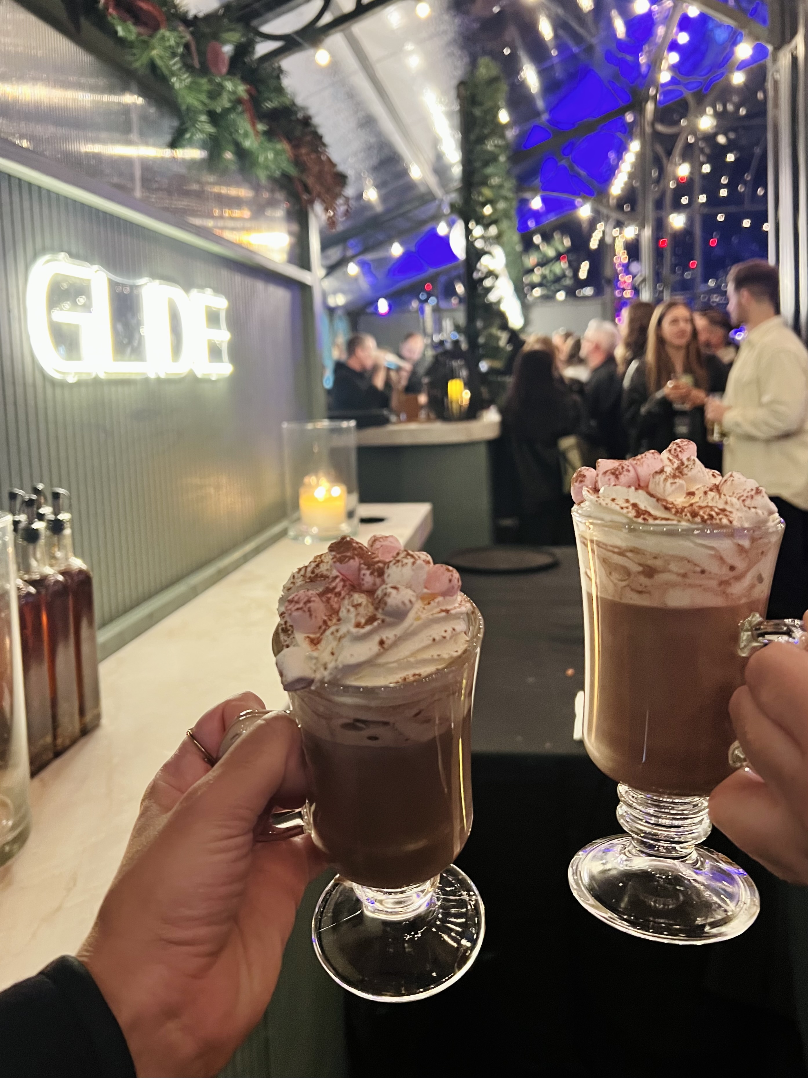 hot chocolates at glide Battersea